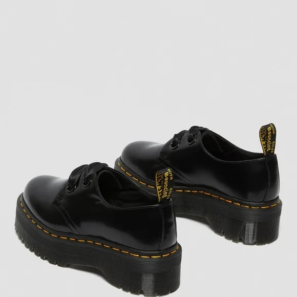 Dr.Martens Holly Platform Oxford In Black Patent Leather Size 9 - Picture 6 of 16